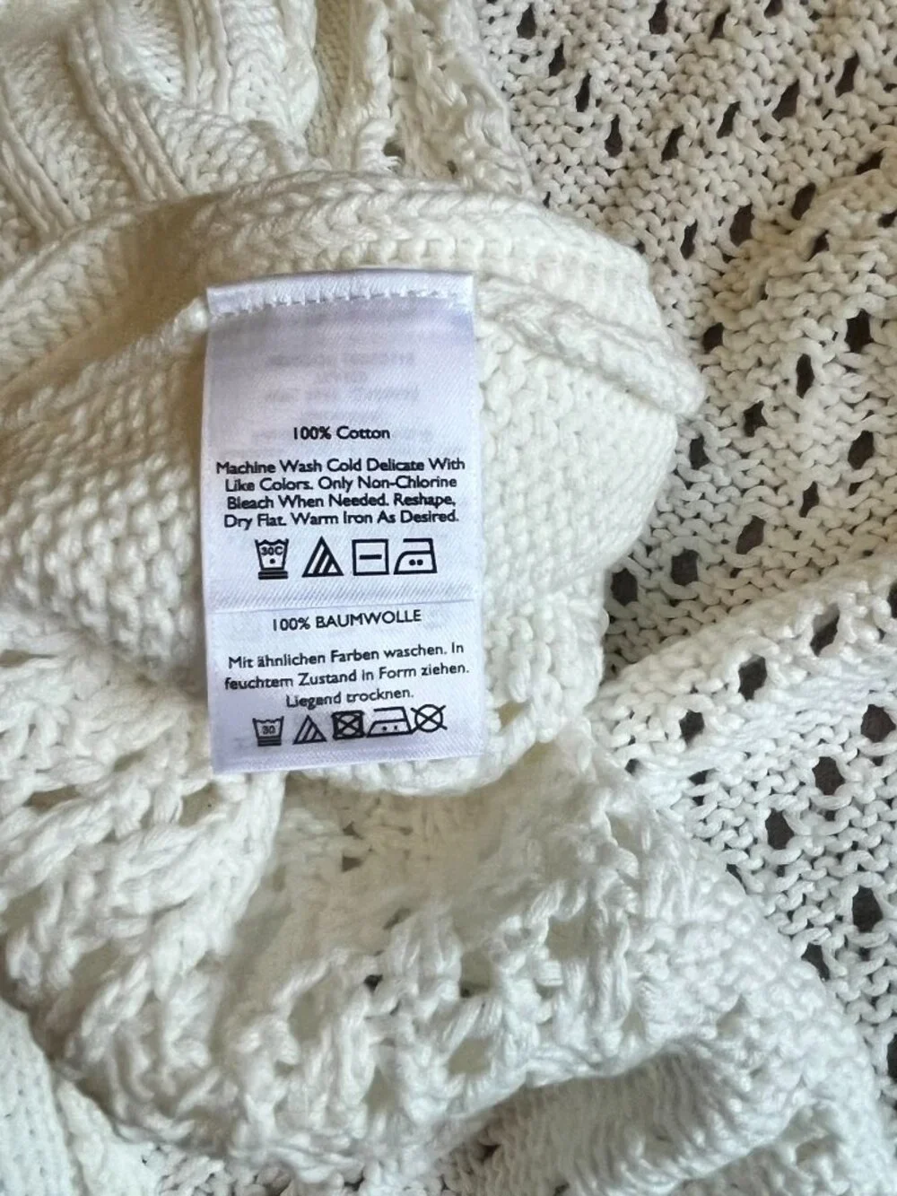NWT Eddie Bauer Open Front knit White Cardigan Sweater Hi Low hem Size XL